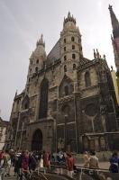 The Stephansdom Cathedral is a famous landmark located in the center of downtown Vienna, Austria.