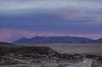 A cloudy sunset near Keeler along Interstate 395 in California, USA.