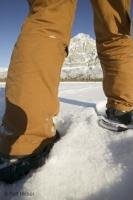 Taking a walk in snowshoes in the beautiful and scenic Brooks Range of Alaska.