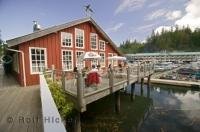 Take in the atmosphere of Telegraph Cove on Vancouver Island, from the comfort of the Killer Whale Cafe.