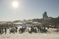The Plains of Abraham during the Quebec Winter Carnival in Canada.