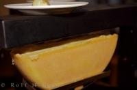 Hard to beat - an original traditional Raclette in the Swiss Alps in the village of Muenster, Switzerland.