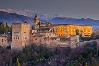 The Alhambra is one of the principal monuments in the city of Granada, and a fine example of moorish architecture. Granada is a popular travel destination in the Andalusia region of Spain.