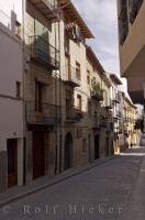 The quiet cobbled village lanes of Morella in Castellon, Valencia, Spain in Europe.