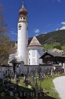 War cemetery and chapel remembering World War I casualties in San Candido, South Tyrol, Italy.