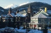 Whistler is a resort town in British Columbia surrounded by beautiful mountains.