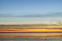 A sunset picture over Willapa Bay near Tokeland in Washington, USA