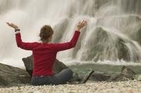 Womens Adventure Travel to Nugget Creek Falls near the Mendenhall Glacier and Lake