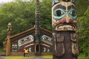 photo of native totem poles