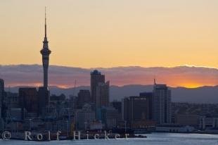 photo of Auckland City Sunset Skyline New Zealand