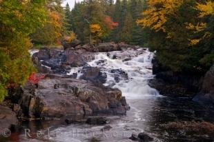 photo of Autumn River Waterfall Scenery Quebec