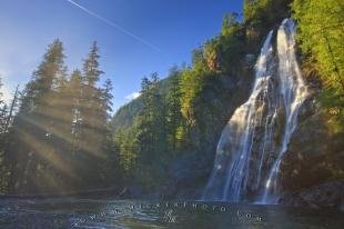 photo of Beautiful Waterfall Picture Virgin Falls West Coast Vancouver Island