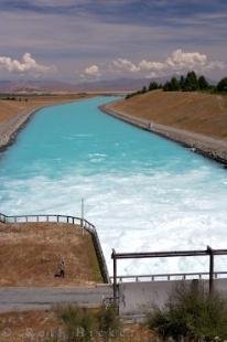 photo of Blue Pukaki River Canterbury New Zealand