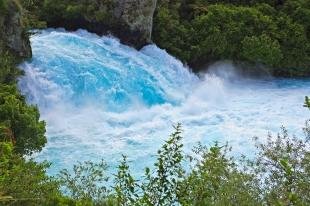 photo of Blue Waterfall Huka Falls Taupo New Zealand