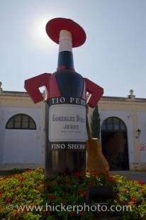 photo of Sherry Bottle Statue Cadiz Andalusia Spain