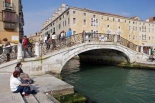 photo of Bridge Walk People Crossing Venice Italy
