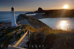 photo of Castlepoint Lighthouse Scenery Wairarapa NZ