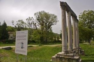 photo of Columns Description Sign Riez Provence