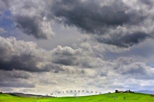 photo of Country Landscape Storm Clouds Tuscany Europe