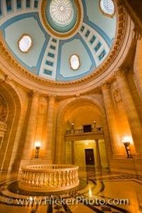 photo of Antechamber Dome Rotunda Architecture Legislative Building Winnipeg Manitoba Canada