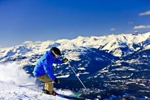 photo of Experienced Alpine Skier Whistler Mountain British Columbia Canada