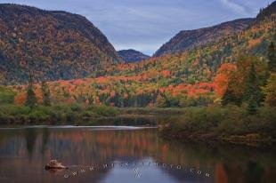 photo of Scenic Jacques Cartier River Fall Sunset Quebec