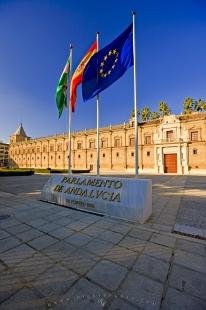 photo of Flags Parliament Buildings Andalucia Spain