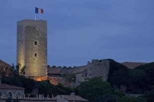 photo of Floodlit Tower Cannes Castle Provence