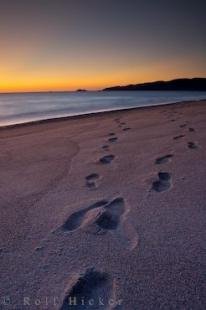 photo of Footprints Sand Lake Superior Ontario At Sunset