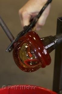 photo of glass blowing technique
