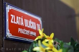 photo of Golden Lane Sign Prague Castle Czech Republic