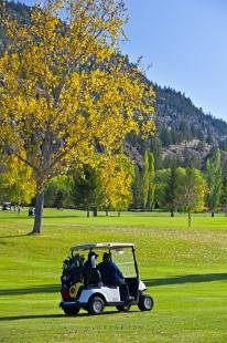 photo of Golf Cart Okanagan Fall Scenery
