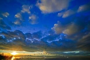 photo of Great Salt Lake Image Sunset Clouds