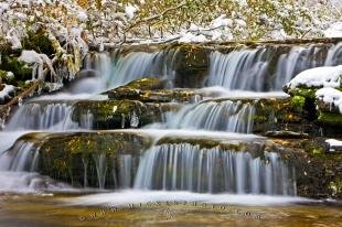 photo of Beautiful Ice Fringed Winter Waterfall