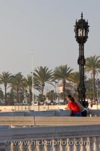 photo of La Caleta Tourists Sunset Scenery Cadiz City
