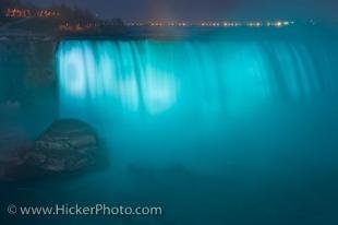 photo of Niagara Falls Blue Night Lights Ontario Canada