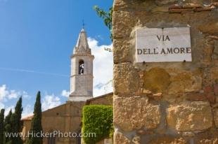 photo of Old Bell Tower Pienza Tuscany Italy