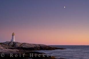 photo of Surreal Peggys Cove Lighthouse Sunset Picture Nova Scotia