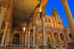 photo of Plaza De Espana Moorish Revival Architecture Seville