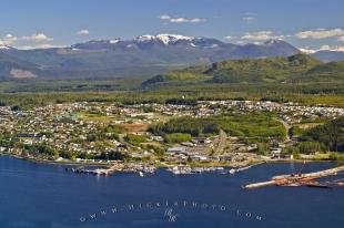 photo of Port McNeill Town Aerial Mountain Backdrop