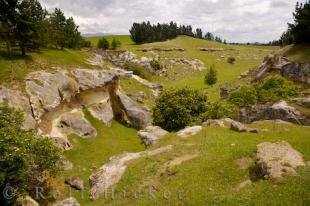 photo of Rock Formations Waitaki Valley NZ