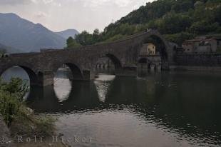 photo of Serchio River Bridge Lucca Village Italy