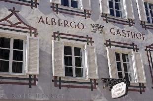 photo of Shutter Windows Hotel Architecture Bruneck Italy