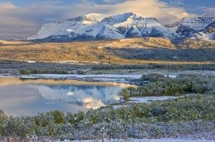 photo of Waterton Snow Landscape Scene Picture