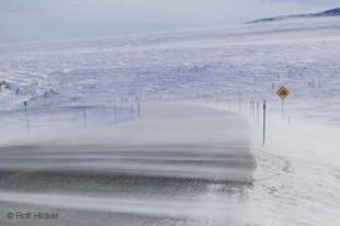 photo of snow drift winter storm highway