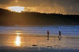 photo of Stormy Pacific Ocean Coastal Sunset Picture