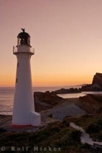 photo of East Coast Lighthouse Sunset NZ