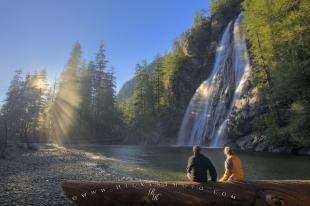 photo of Romantic Waterfall Picture Virgin Falls Vancouver Island