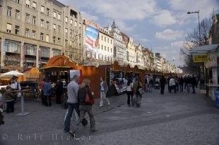 photo of Wenceslas Square Market Stalls Downtown Prague