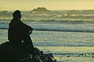 photo of Woman Sunset Silhouette